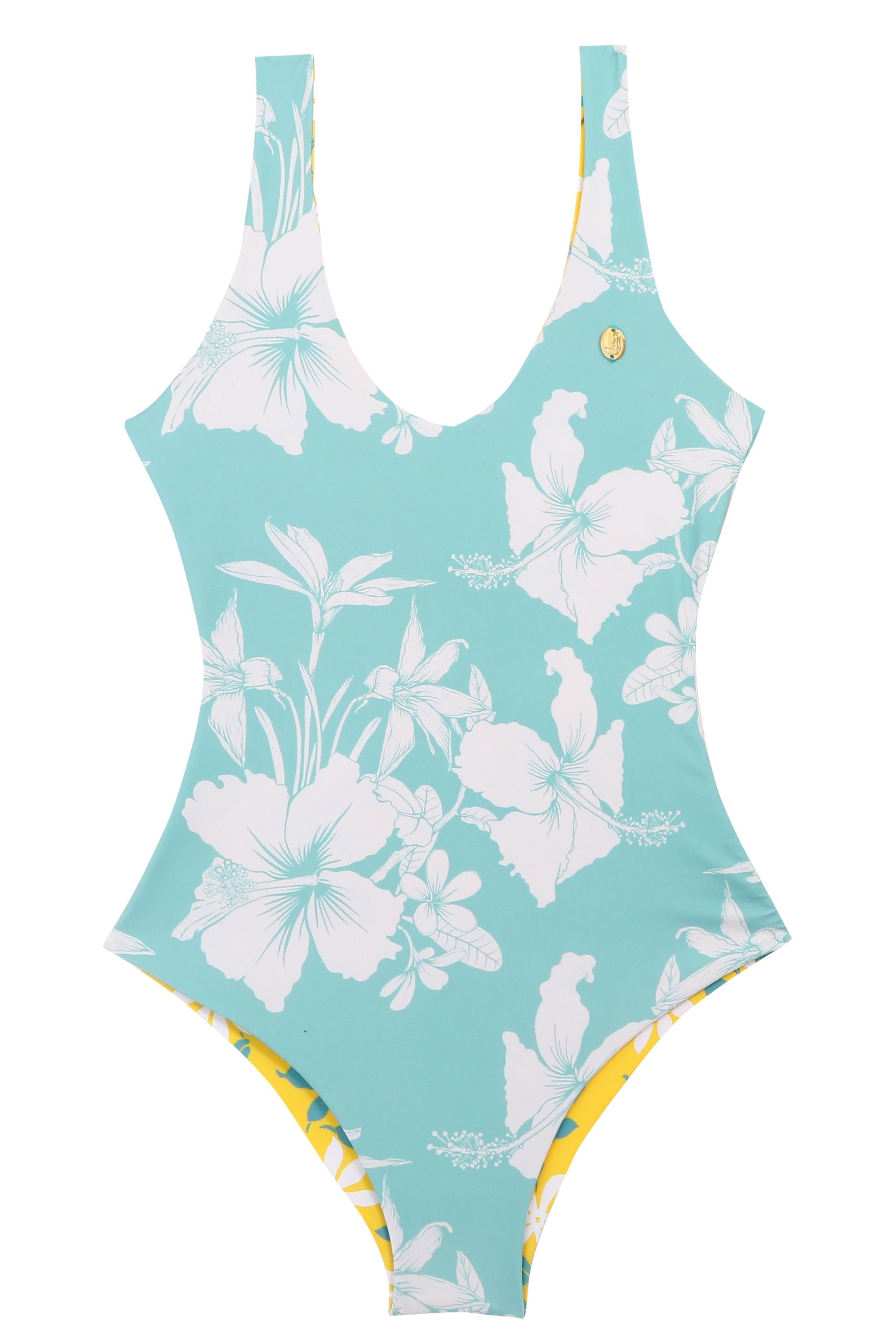 HINANO SWIM - ONE PIECE "NUKUTEPIPI" - SKY/LIME