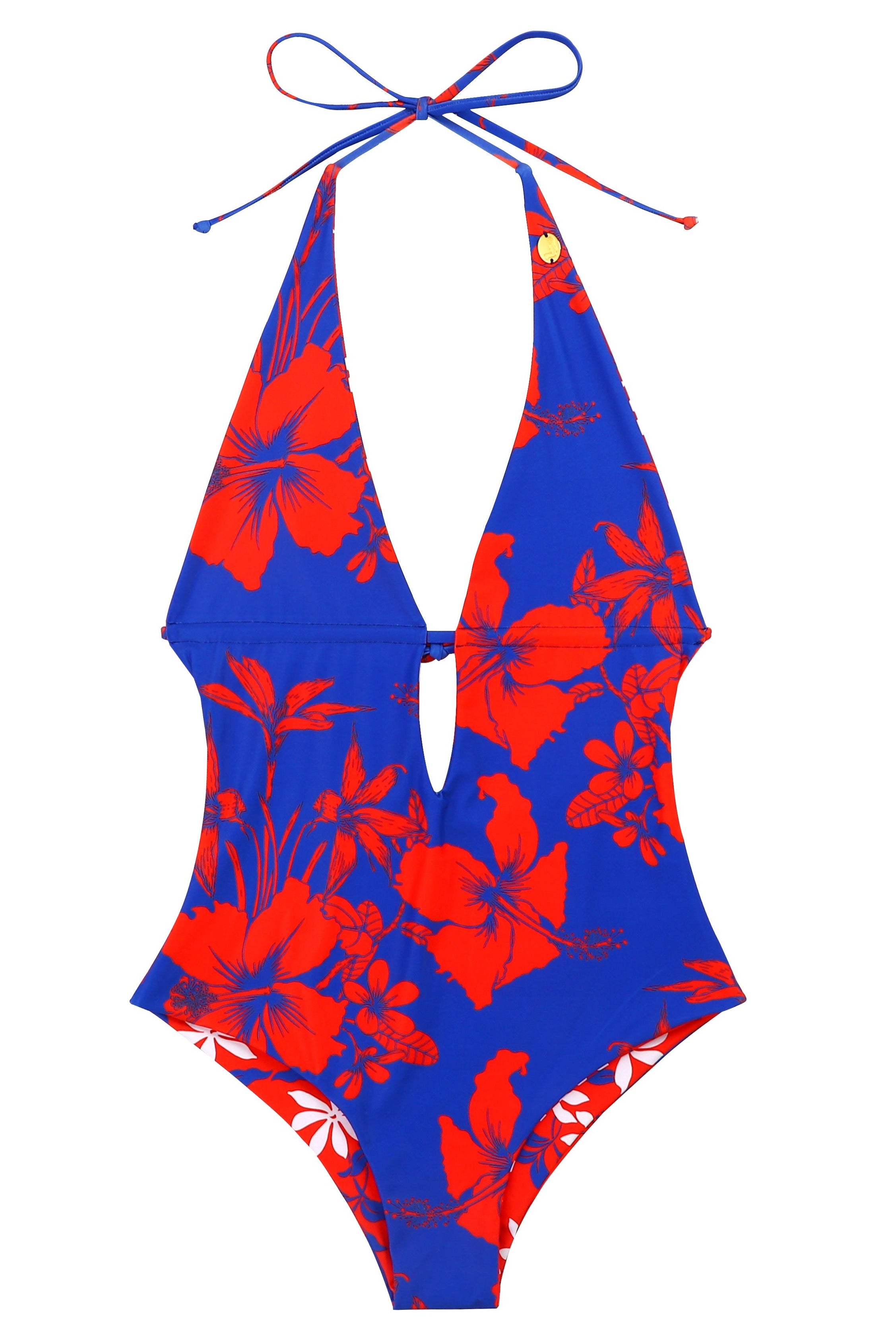 HINANO SWIM - ONE PIECE "NUKU HIVA" - MIDNIGHT BLUE/RED