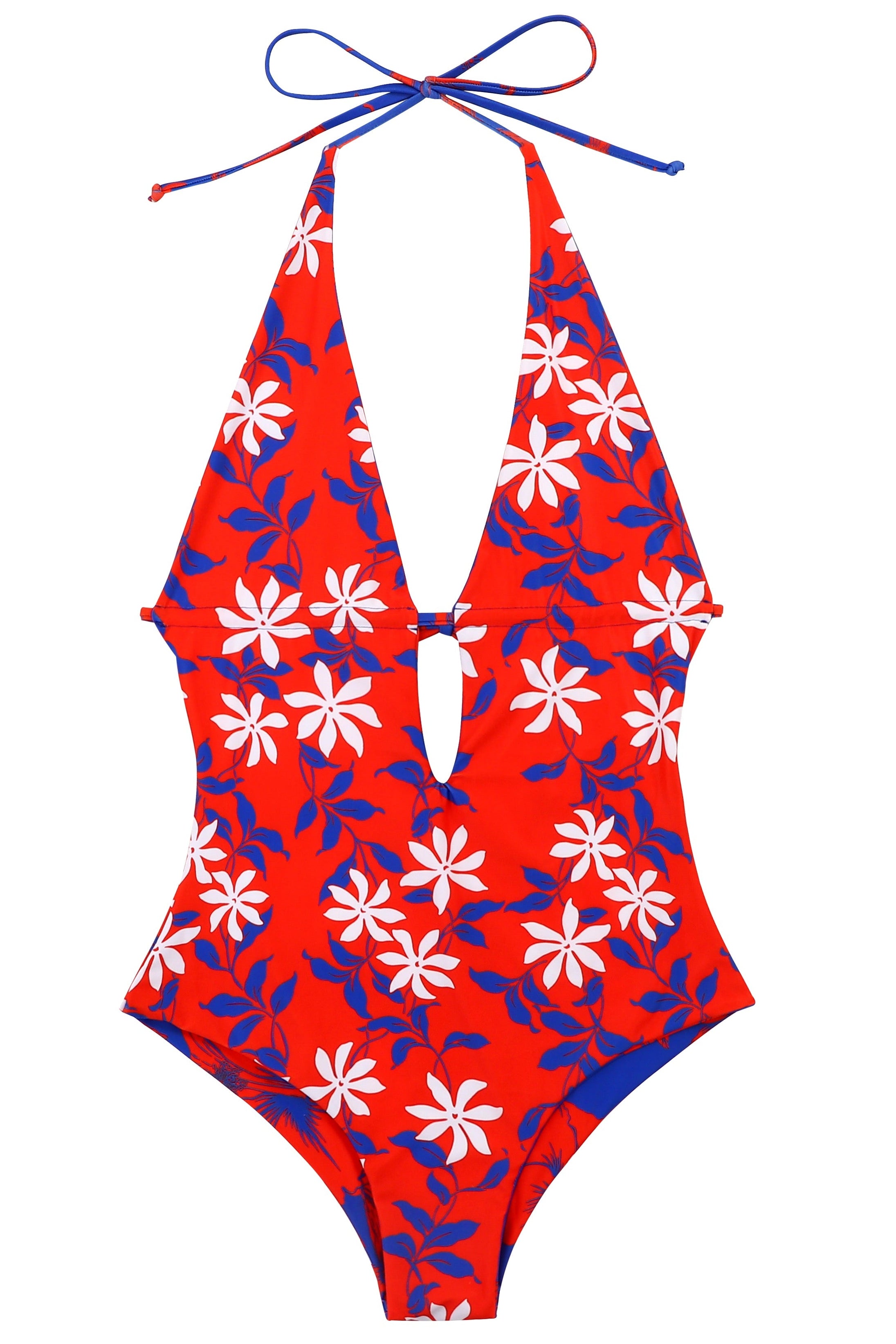 HINANO SWIM - ONE PIECE "NUKU HIVA" - MIDNIGHT BLUE/RED