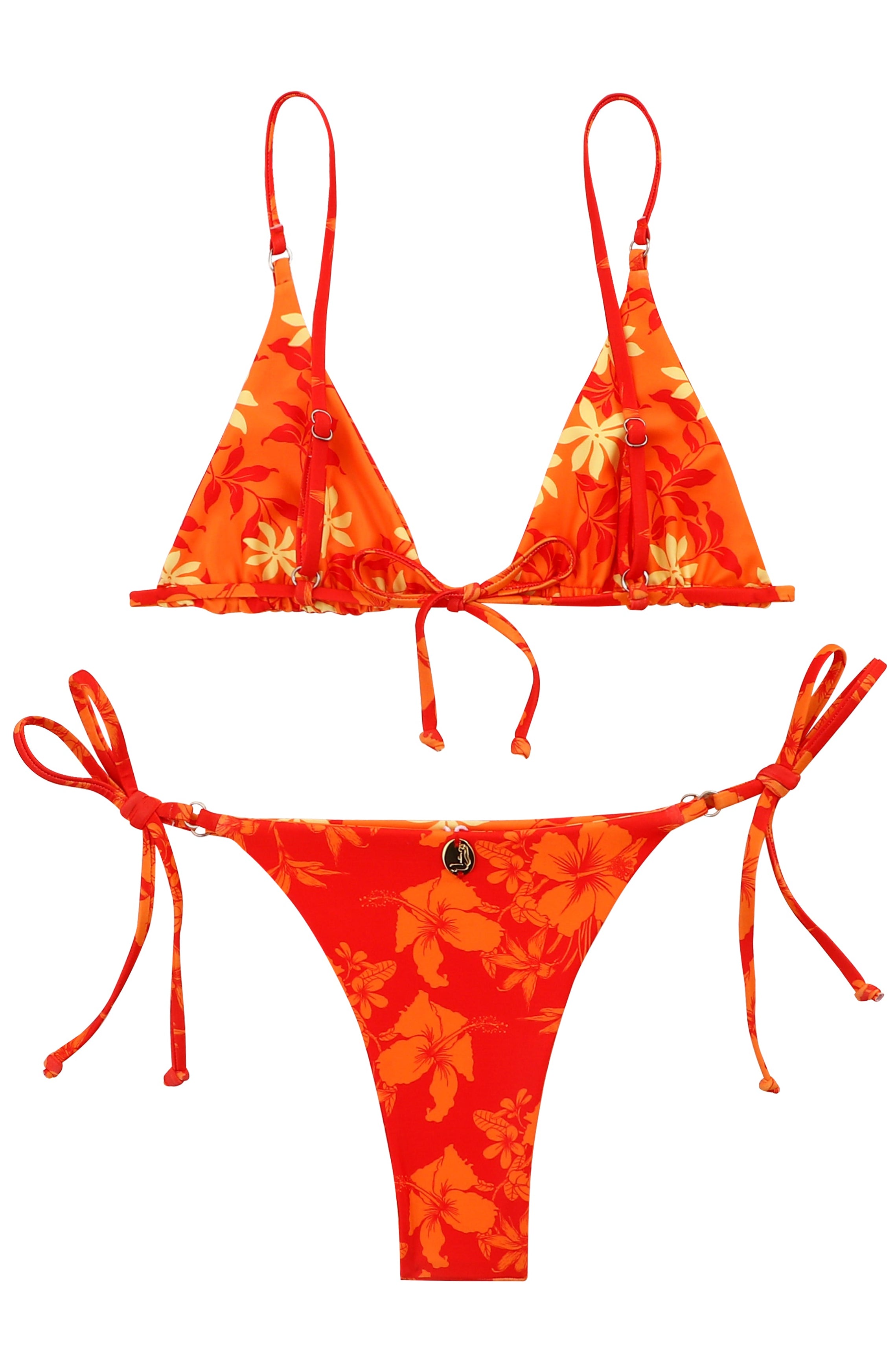 HINANO SWIM - TWO PIECE "NATIHERE" - BERRY RED/ORANGE