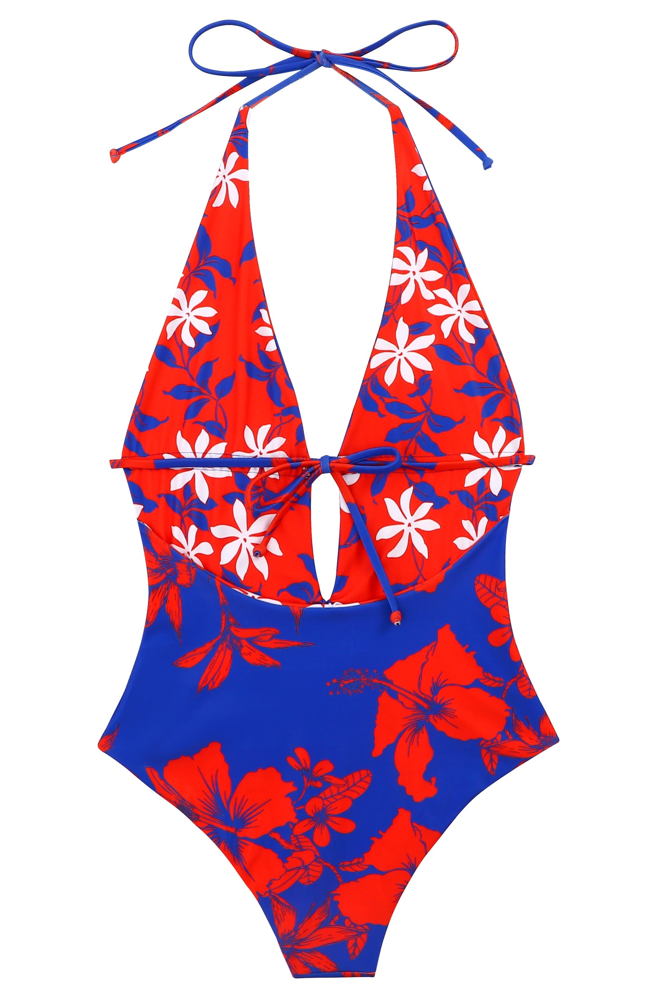 HINANO SWIM - ONE PIECE "NUKU HIVA" - MIDNIGHT BLUE/RED