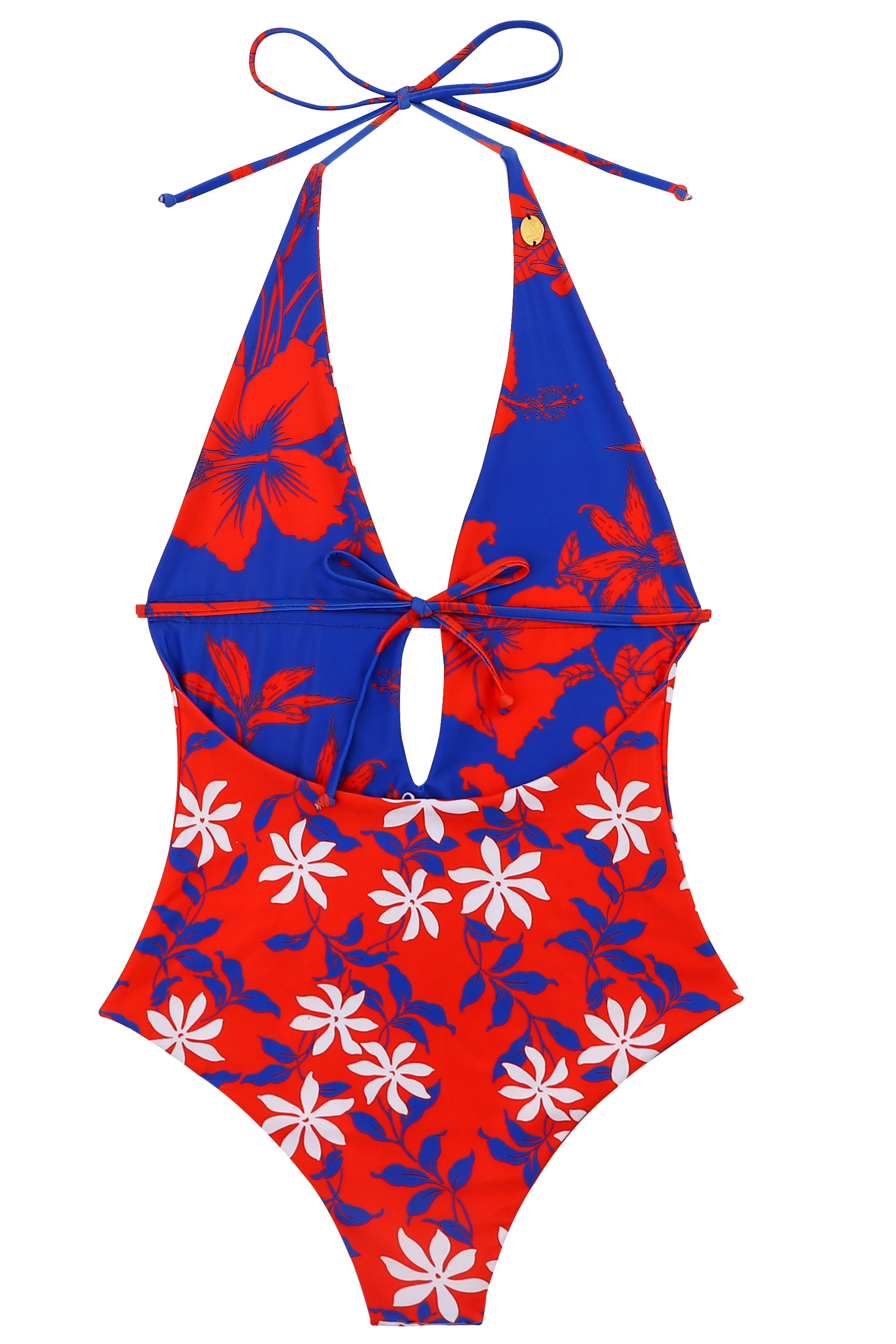 HINANO SWIM - ONE PIECE "NUKU HIVA" - MIDNIGHT BLUE/RED