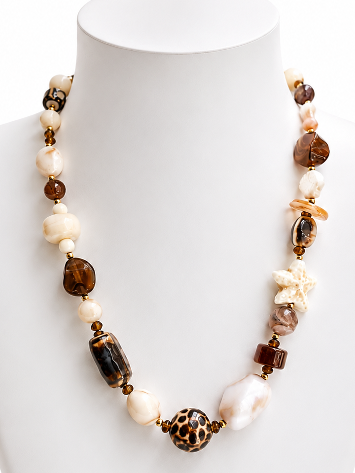 COLLIER "LEOPARD SHELL"