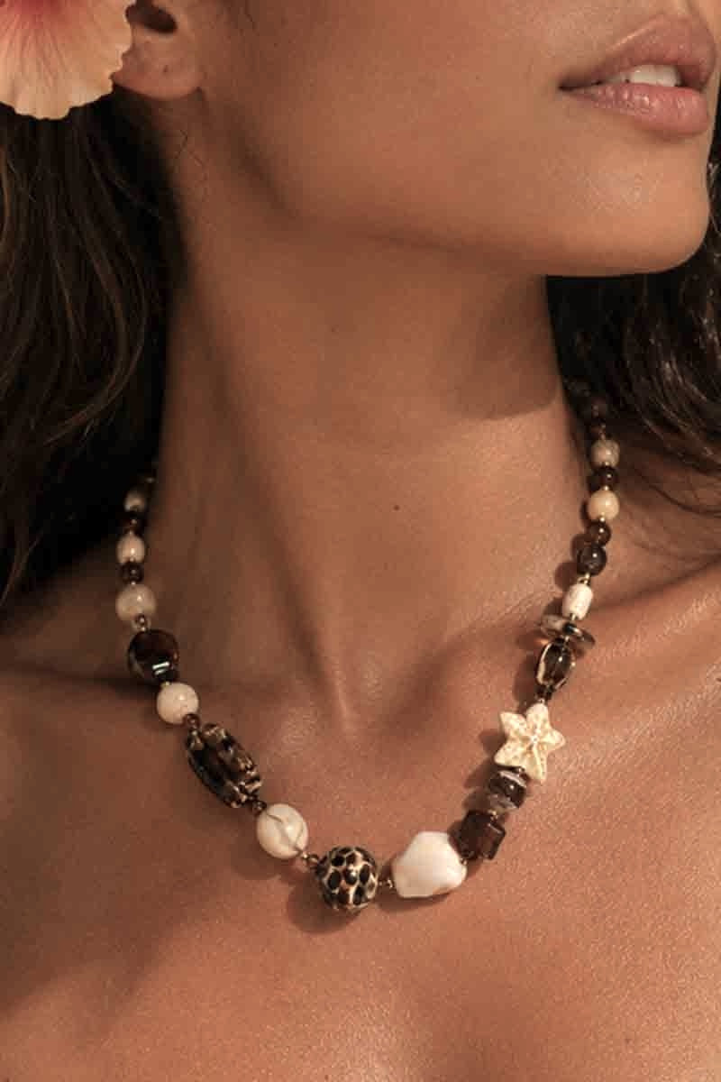 COLLIER "LEOPARD SHELL"