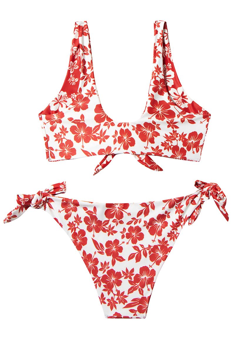 N°H1 - HINANO - ENSEMBLE BIKINI NOUÉ - "MARANIA" - RED/CREAM - FLYINGCLOUD SWIM - MAILLOTS DE BAIN RÉVERSIBLES AFFINANTS ET CONFORTABLESN°H1 - HINANO - ENSEMBLE BIKINI NOUÉ - "MARANIA" - RED/CREAMFLYINGCLOUD SWIM - MAILLOTS DE BAIN RÉVERSIBLES AFFINANTS ET CONFORTABLES