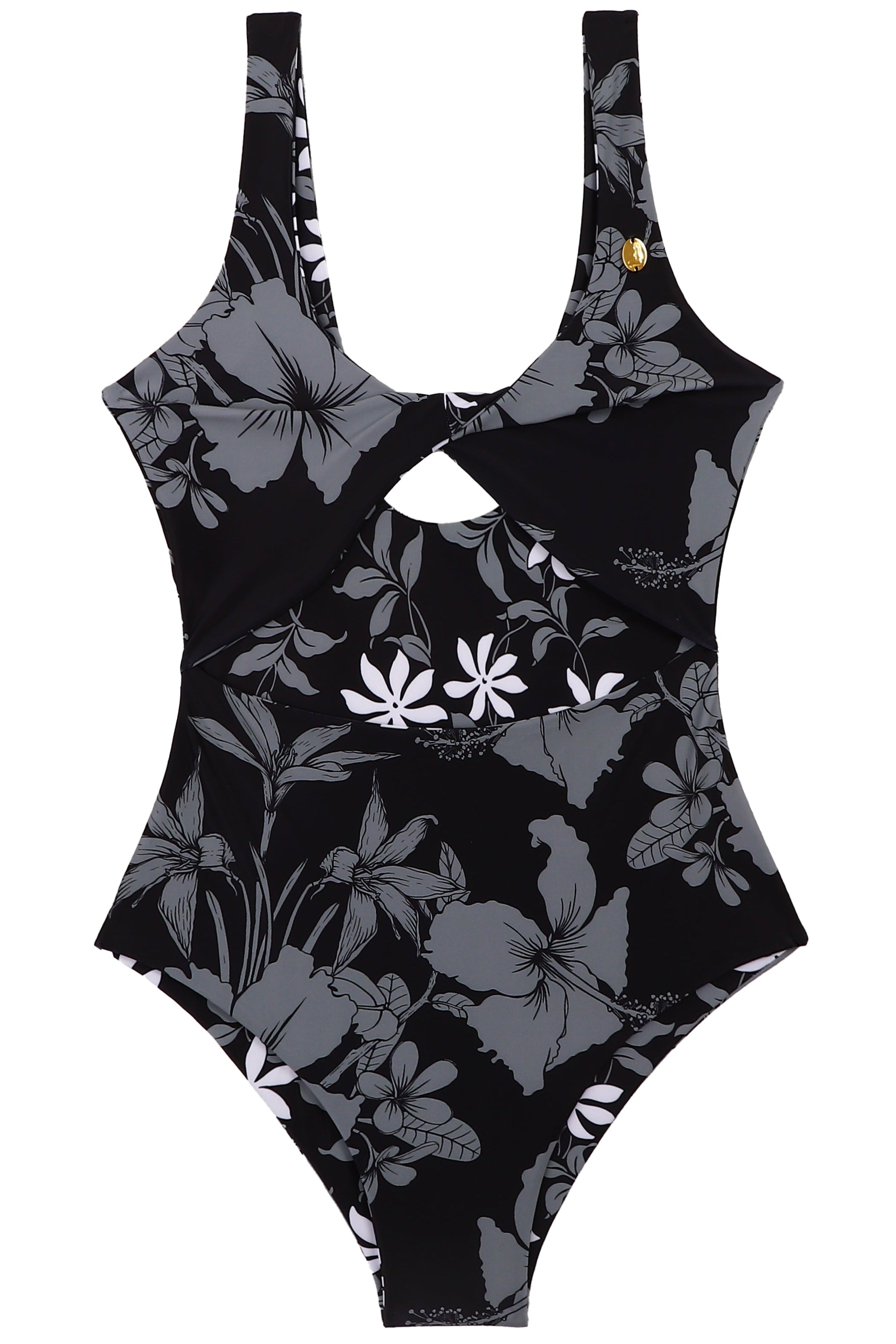 HINANO SWIM - ONE PIECE "NUUROA" - GREY/BLACK