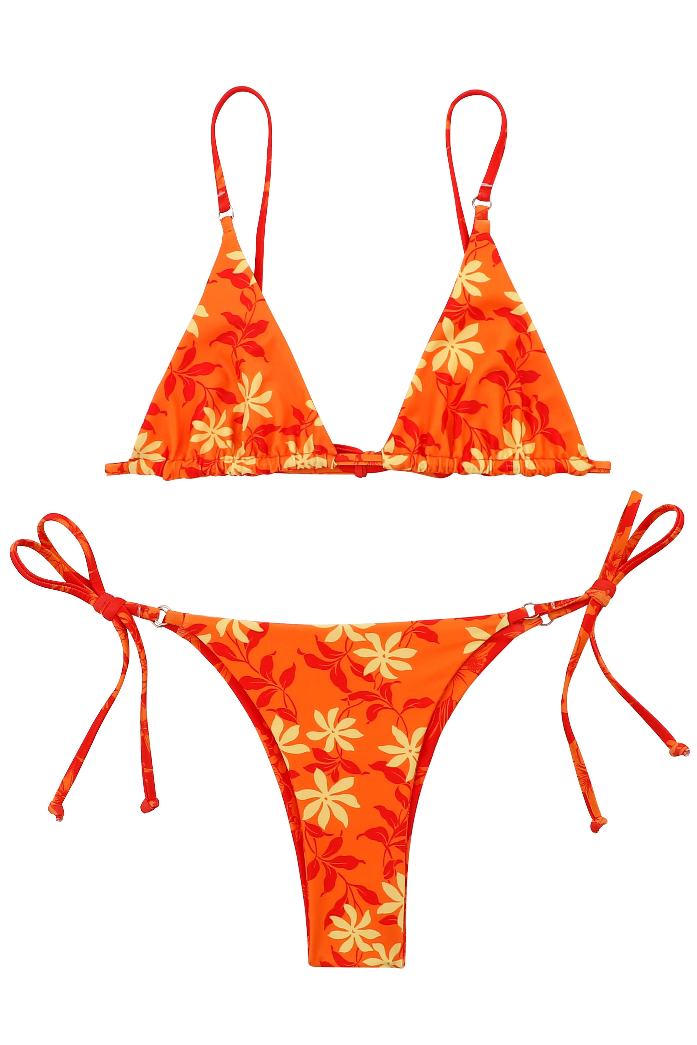 HINANO SWIM - TWO PIECE "NATIHERE" - BERRY RED/ORANGE