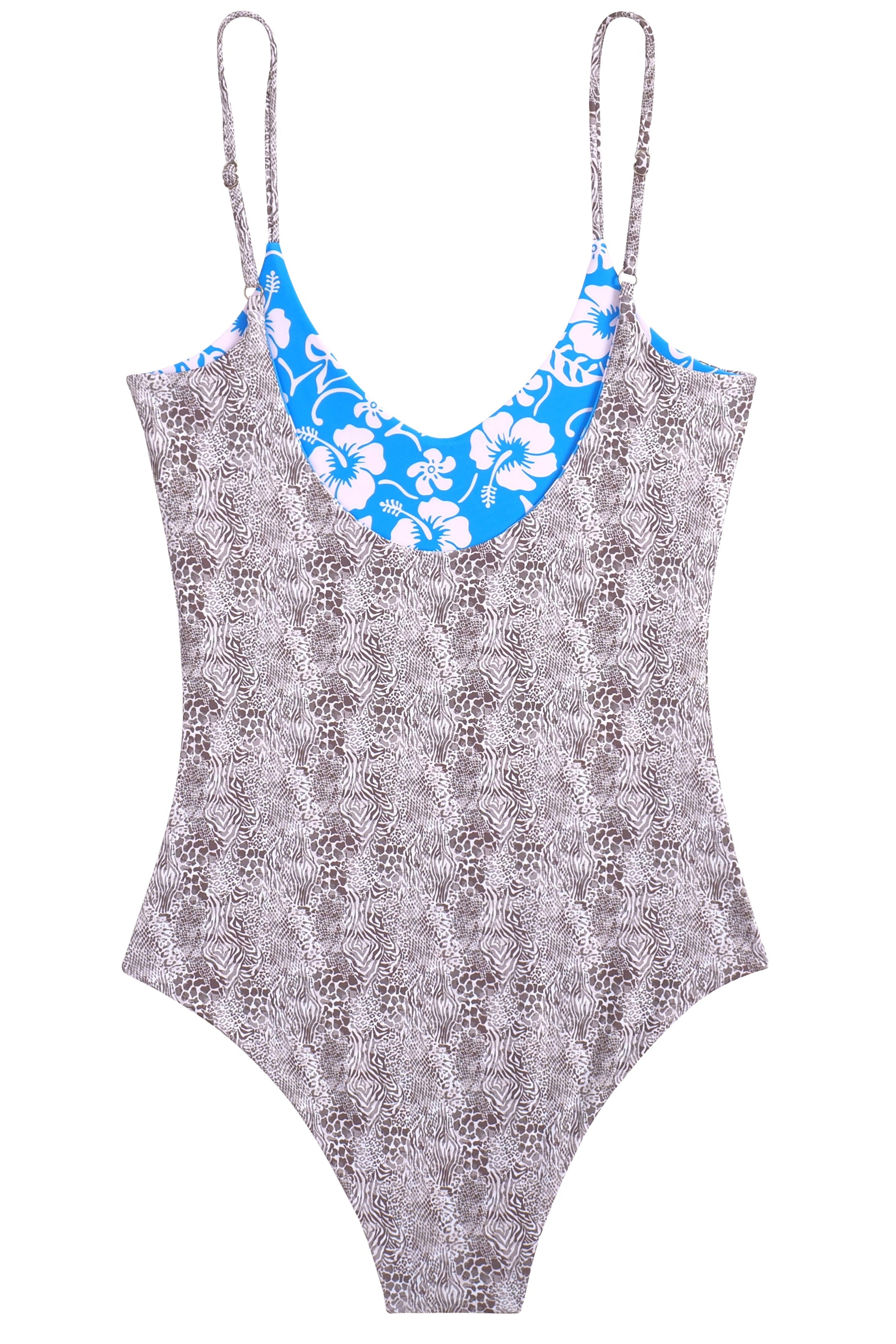 N°83 - UNE-PIÈCE VAHINE "SNAKE" - FLYINGCLOUD SWIM - MAILLOTS DE BAIN RÉVERSIBLES AFFINANTS ET CONFORTABLES 