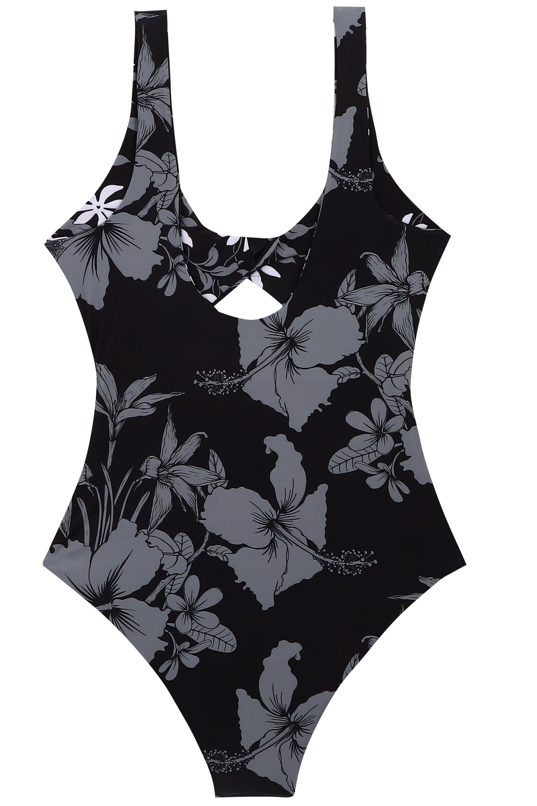 HINANO SWIM - ONE PIECE "NUUROA" - GREY/BLACK
