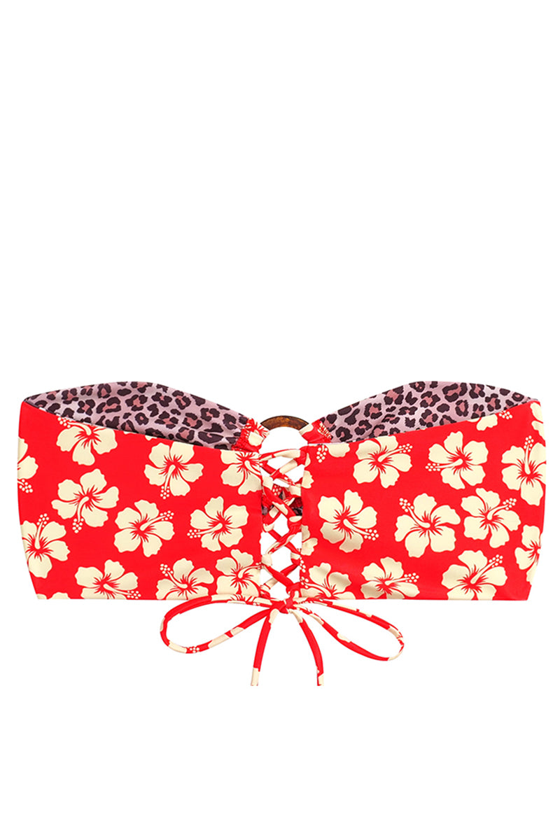 N° 143 -  HAUT BANDEAU "FÉLINE" - FLYINGCLOUD SWIM - MAILLOTS DE BAIN RÉVERSIBLES AFFINANTS ET CONFORTABLES 