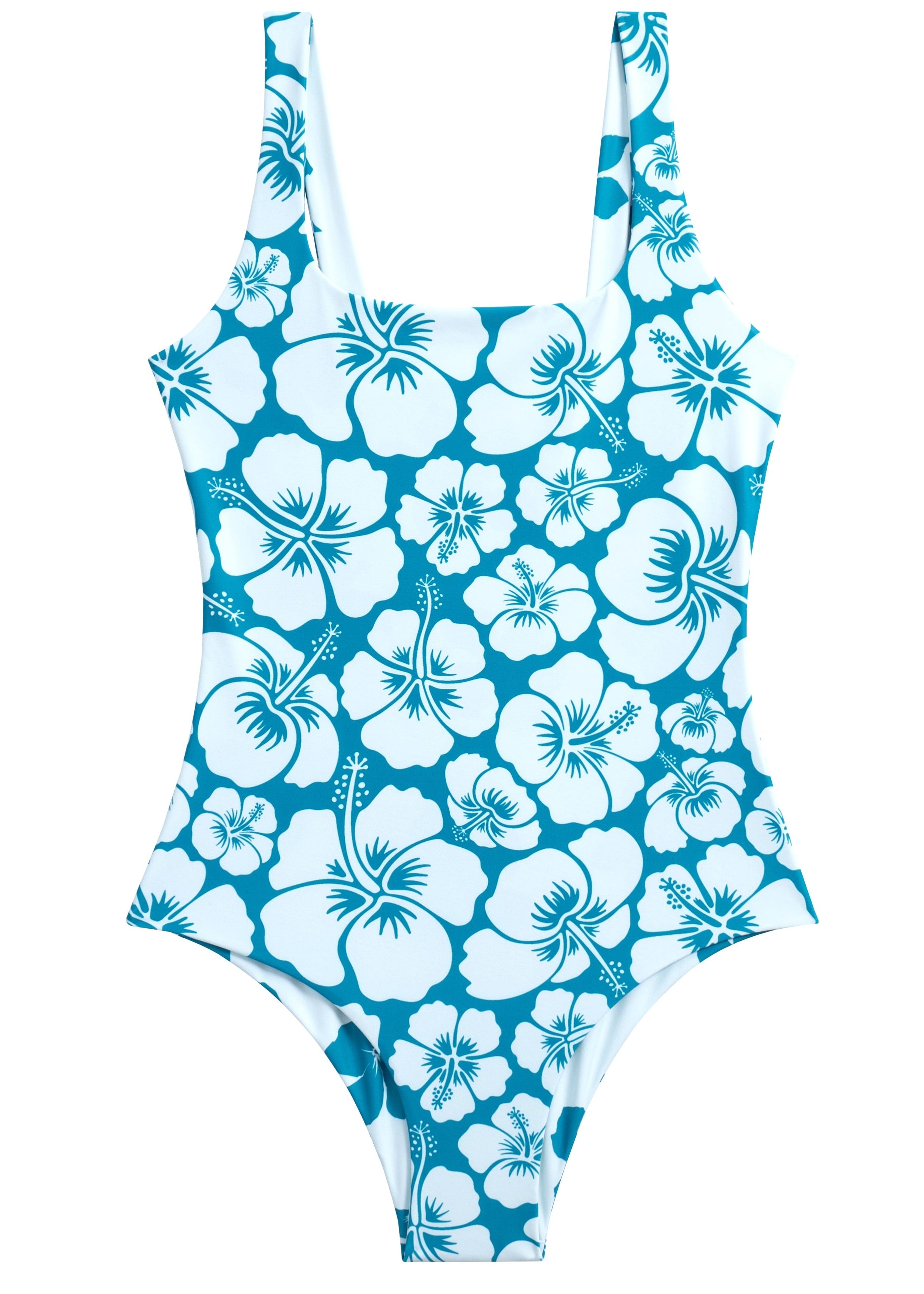 MDB1P91 - UNE-PIÈCE SPORT CARRÉ "LAGOON" - ÉCHANCRÉ LÉGÉ