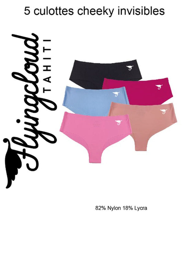 LOT DE 5 CULOTTES CHEECKY INVISIBLES ET ULTRA CONFORTABLES