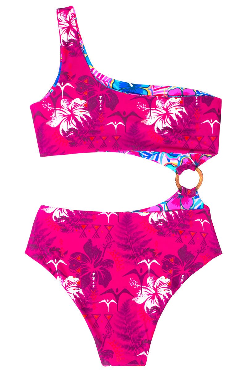 N° 58 - MAILLOT DE BAIN UNE-PIÈCE ANNEAU - TAVAKE FUCHSIA - MEDIUM