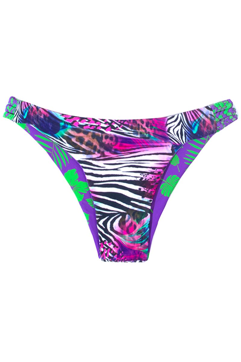 N° 98 - BAS DE BIKINI TROIS TRESSES - ZEBRA - MEDIUM ET LARGE