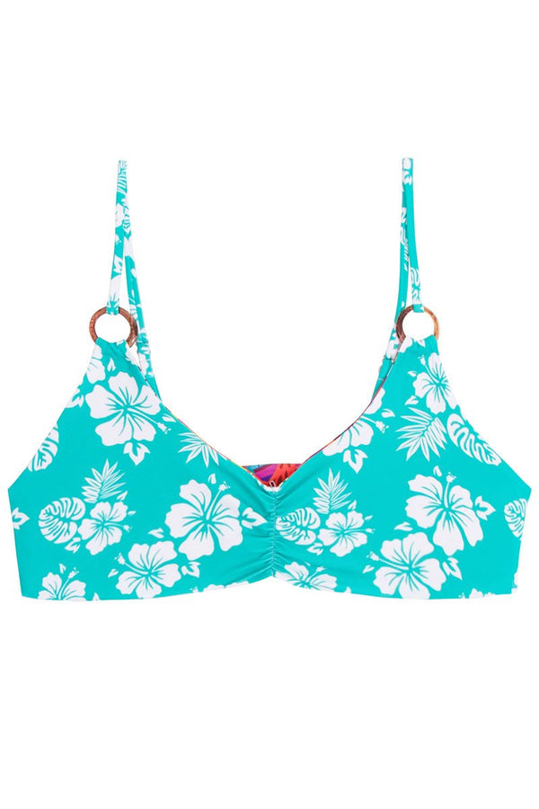 N°107 - HAUT DE BIKINI BRASSIÈRE AVEC ANNEAUX - AQUA