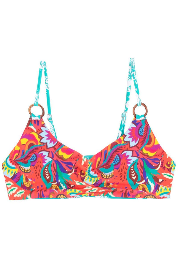 N°107 - HAUT DE BIKINI BRASSIÈRE AVEC ANNEAUX - AQUA