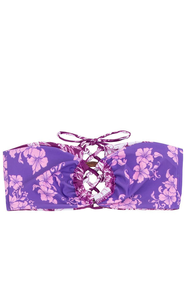 N°112 - HAUT DE BIKINI BANDEAU - MAUVE - SMALL