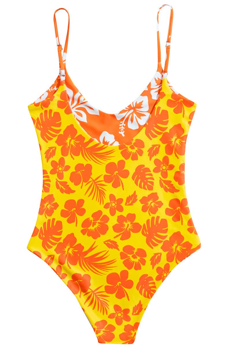 N°67 - MAILLOT DE BAIN UNE-PIÈCE VAHINE - MANDARINE