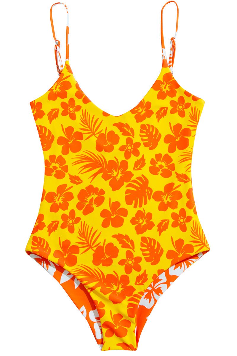 N°67 - MAILLOT DE BAIN UNE-PIÈCE VAHINE - MANDARINE