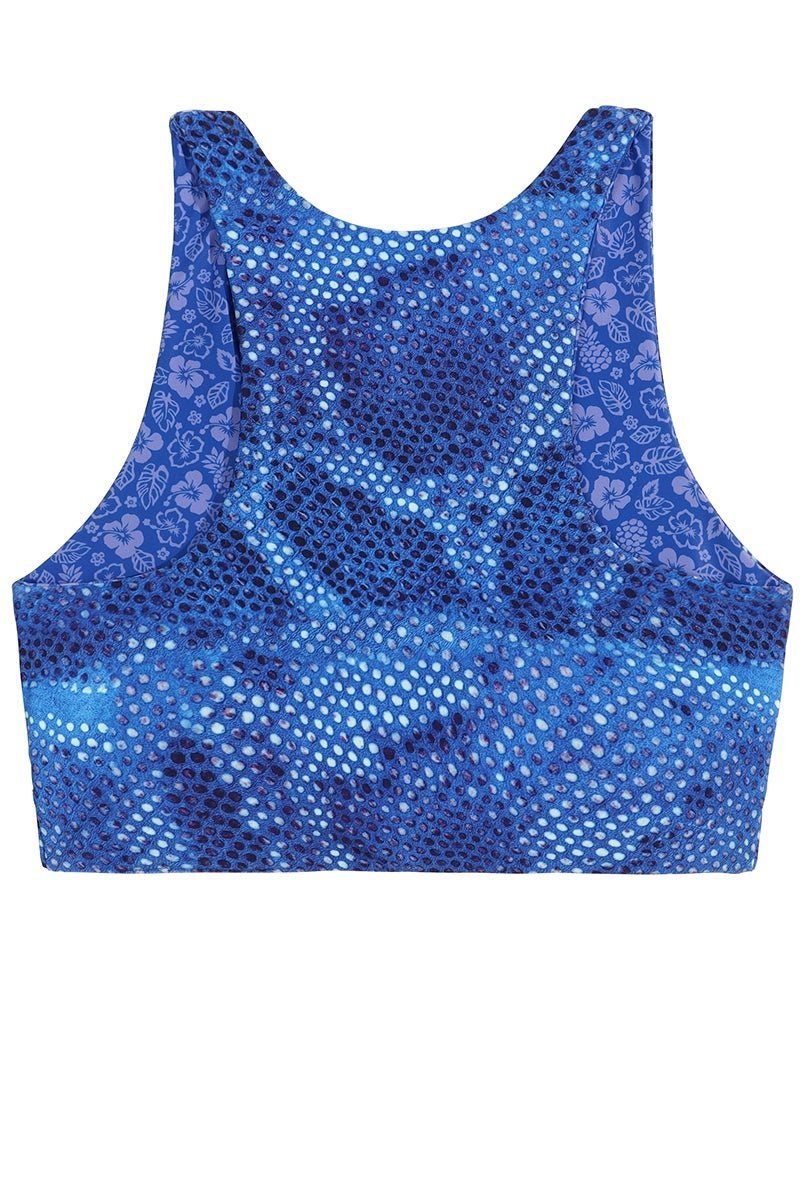 Top sport croisé à l'avant - Active wear Blue snake