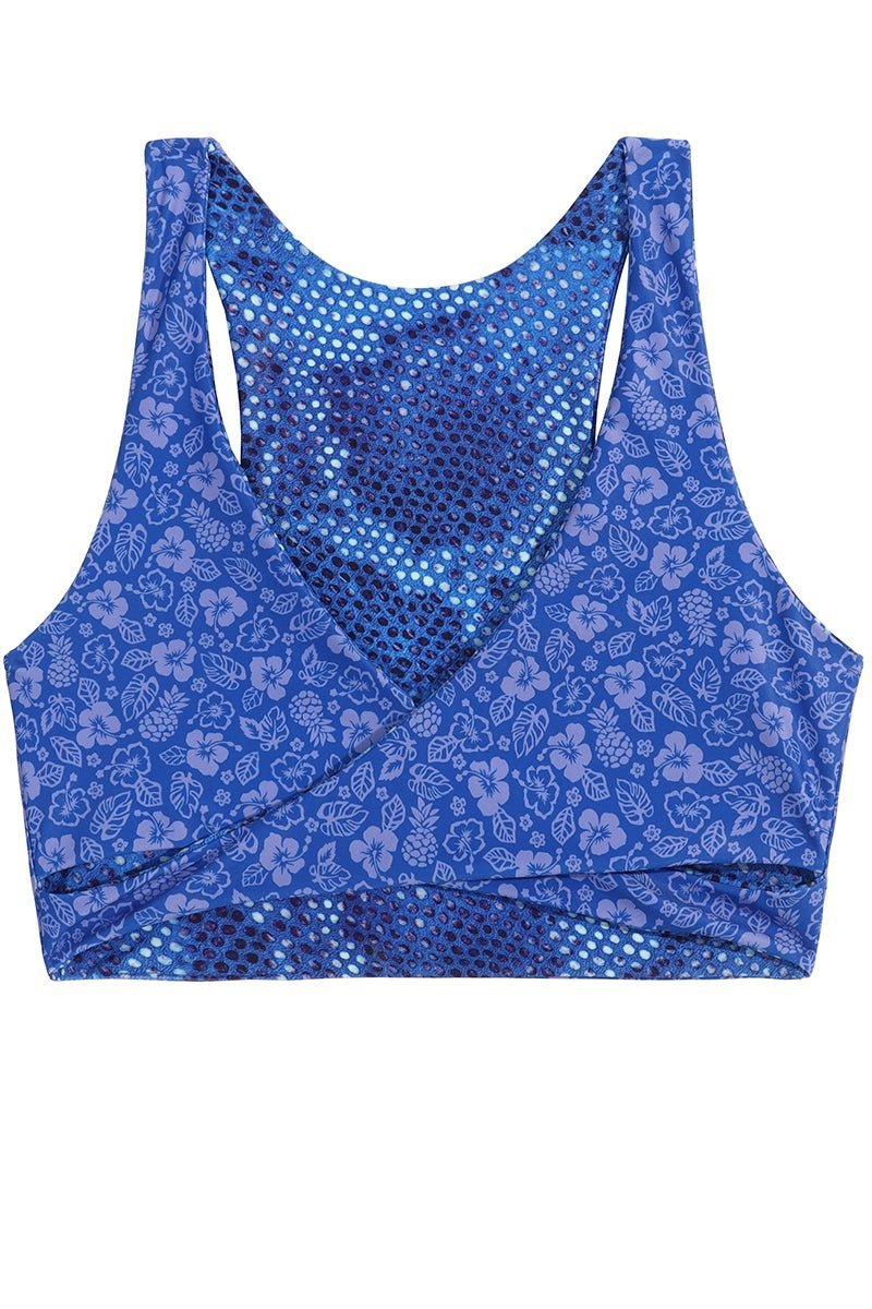 Top sport croisé à l'avant - Active wear Blue snake